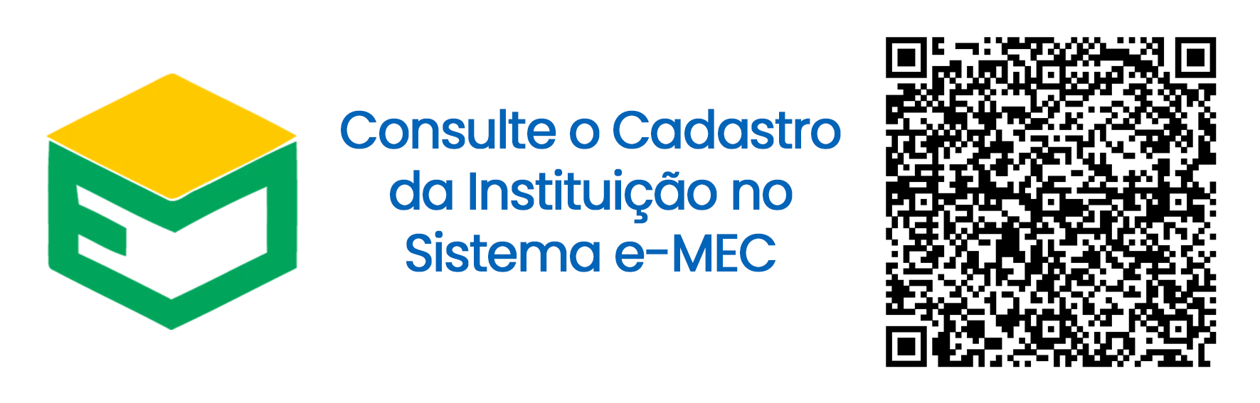 Imagem com QRCODE para acessar o cadastro da instituição no sistema e-mec.